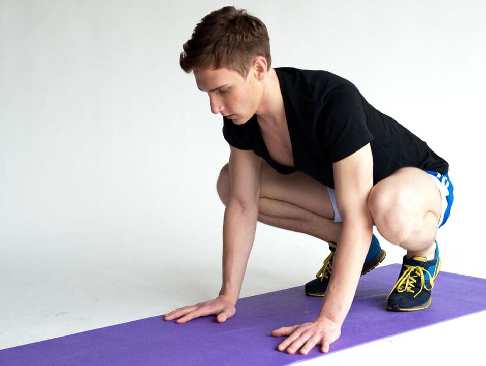 تمرين الضفدع لتدريب عضلات الحوض عند الرجل
